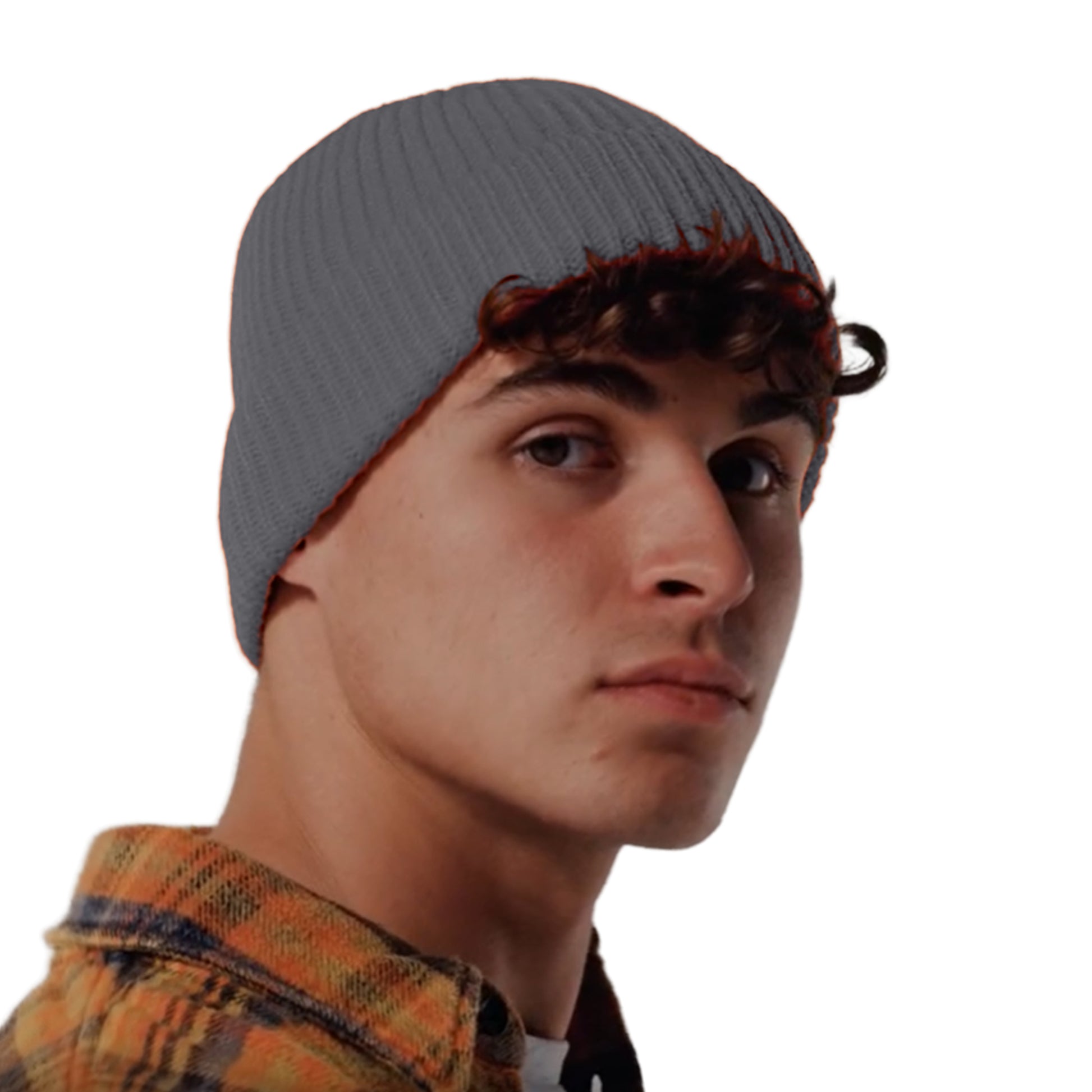 Graphite - Back - Beechfield Unisex Adult Rib Knit Beanie