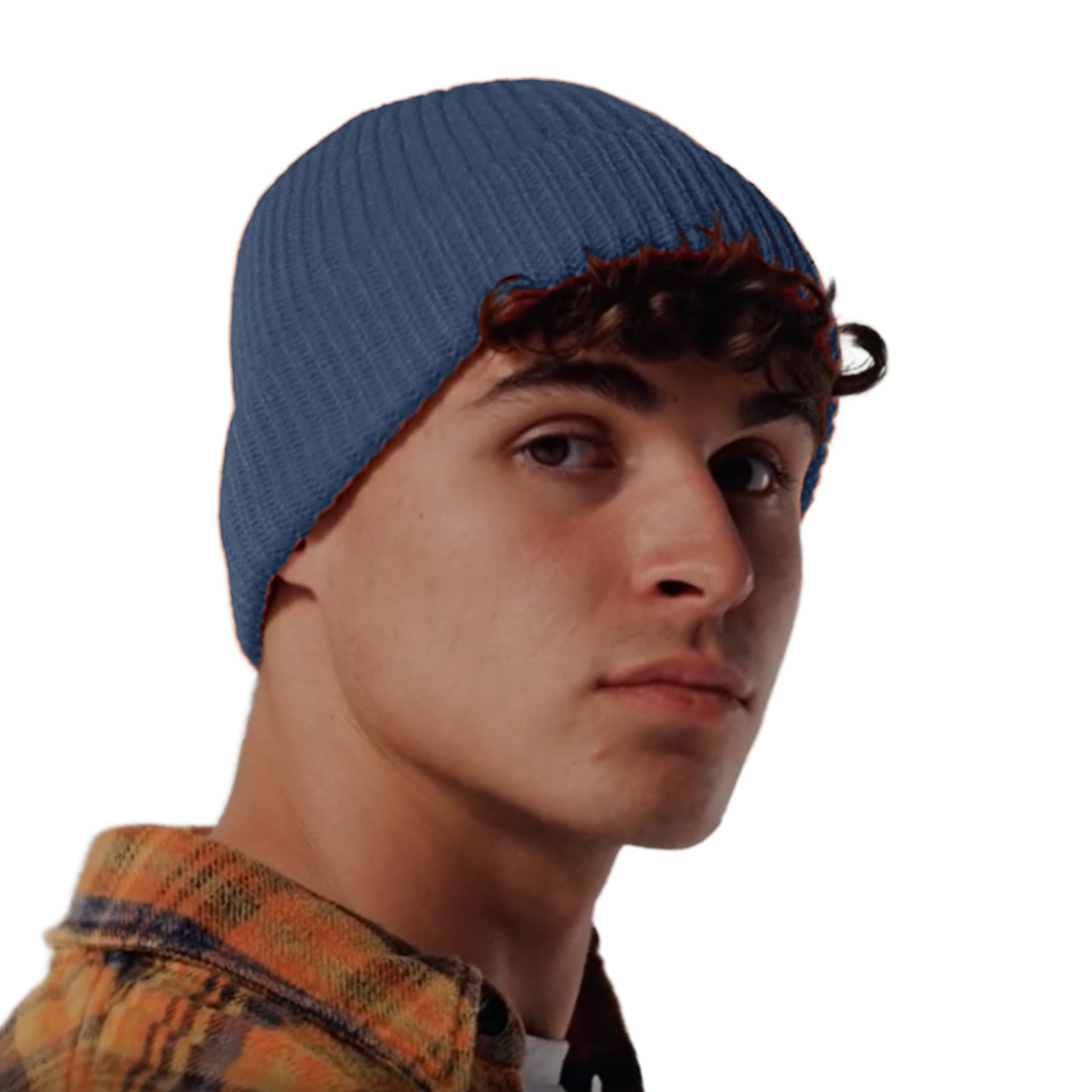 Steel Blue - Back - Beechfield Unisex Adult Rib Knit Beanie