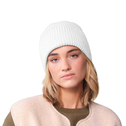 White - Back - Beechfield Unisex Adult Rib Knit Beanie