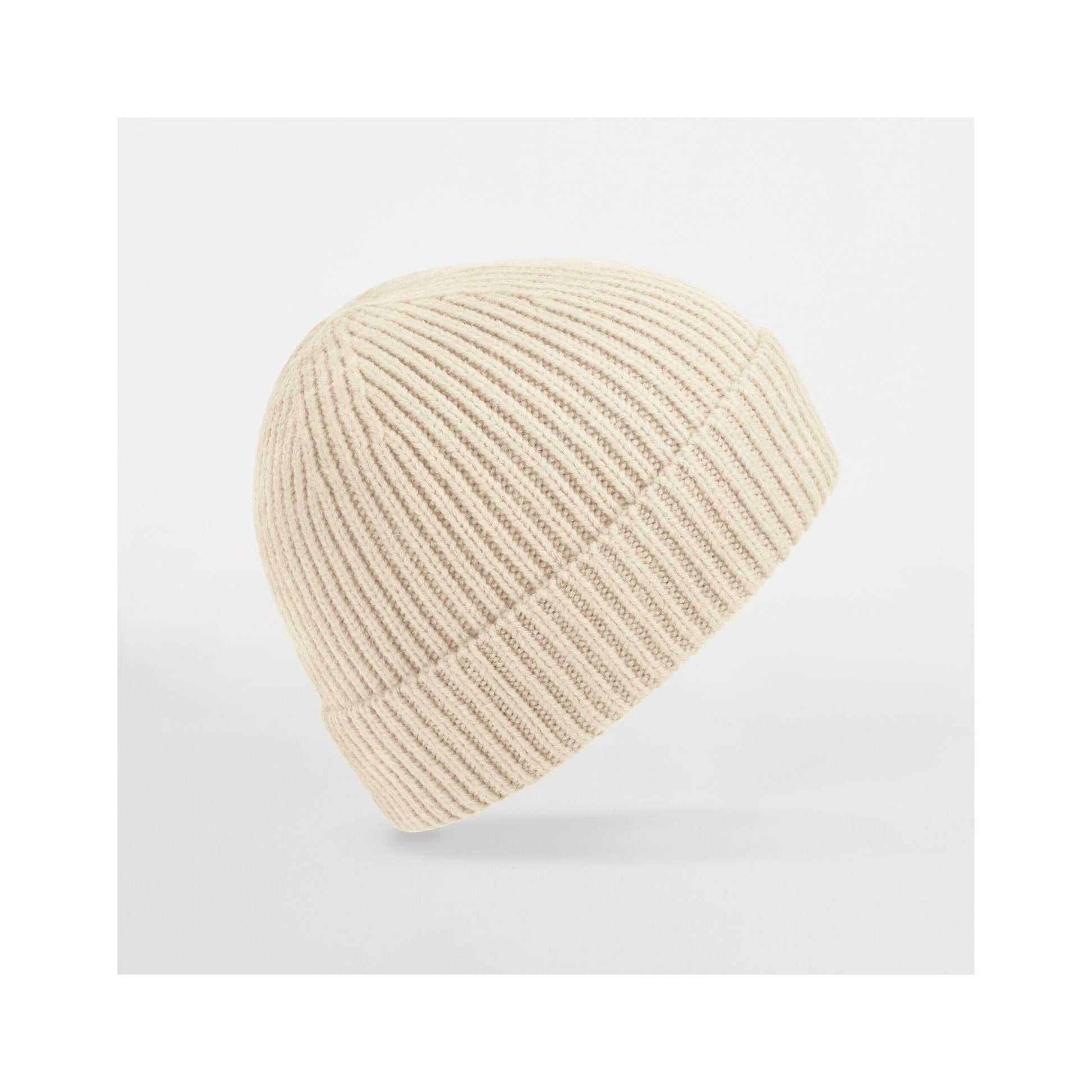Oatmeal - Back - Beechfield Unisex Adult Rib Knit Beanie