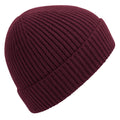 Burgundy - Front - Beechfield Unisex Adult Rib Knit Beanie