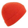 Fire Red - Front - Beechfield Unisex Adult Rib Knit Beanie