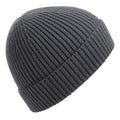 Graphite - Front - Beechfield Unisex Adult Rib Knit Beanie