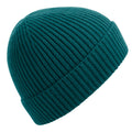 Ocean Green - Front - Beechfield Unisex Adult Rib Knit Beanie