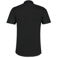 Black - Back - Kustom Kit Mens Poplin Short-Sleeved Shirt
