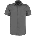 Graphite - Front - Kustom Kit Mens Poplin Short-Sleeved Shirt