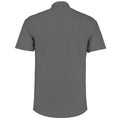Graphite - Back - Kustom Kit Mens Poplin Short-Sleeved Shirt
