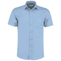 Light Blue - Front - Kustom Kit Mens Poplin Short-Sleeved Shirt
