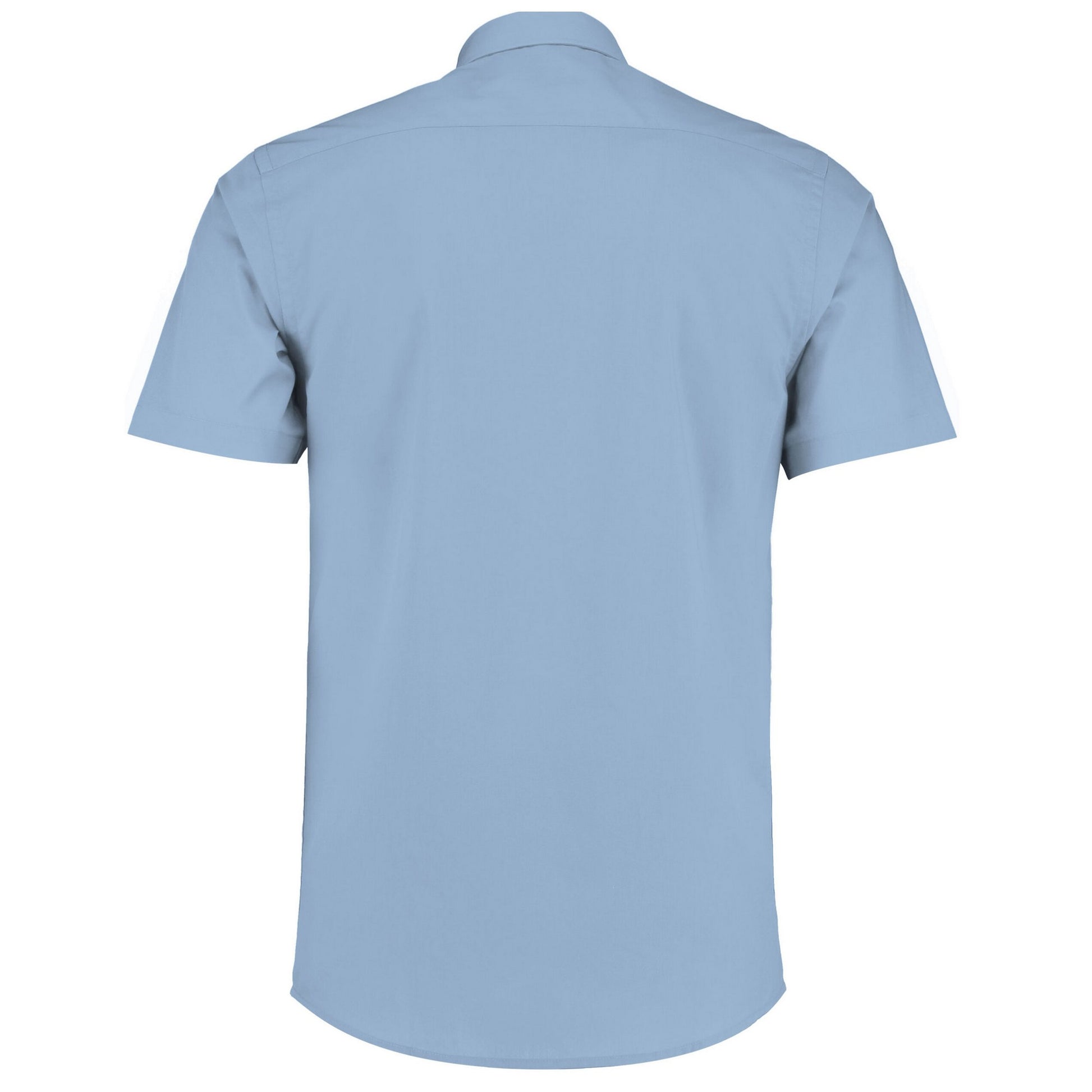 Light Blue - Back - Kustom Kit Mens Poplin Short-Sleeved Shirt