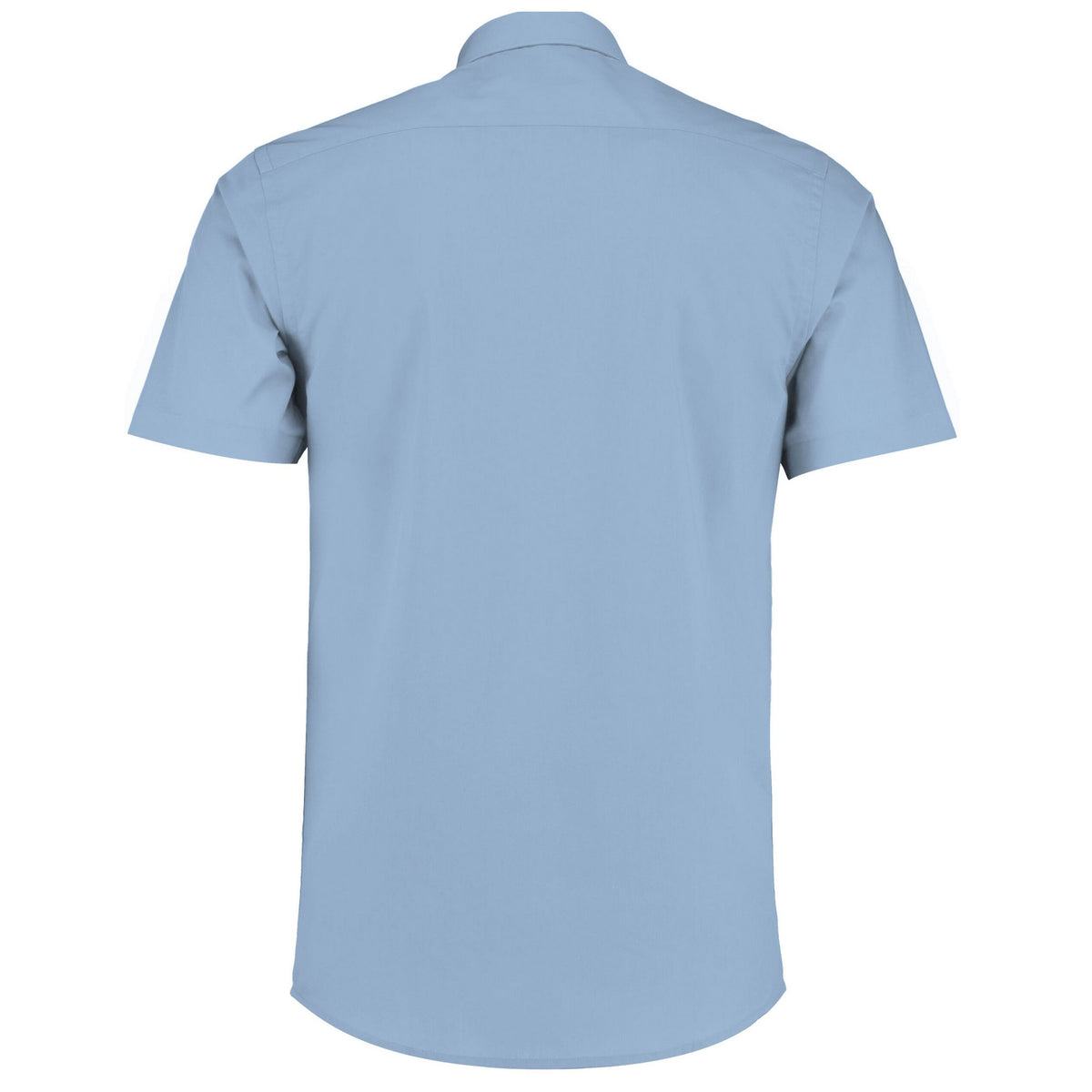 Light Blue - Back - Kustom Kit Mens Poplin Short-Sleeved Shirt