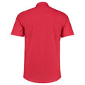 Red - Back - Kustom Kit Mens Poplin Short-Sleeved Shirt