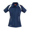 Navy-White - Front - Spiro Womens-Ladies Team Spirit Polo Shirt