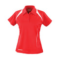 Red-White - Front - Spiro Womens-Ladies Team Spirit Polo Shirt