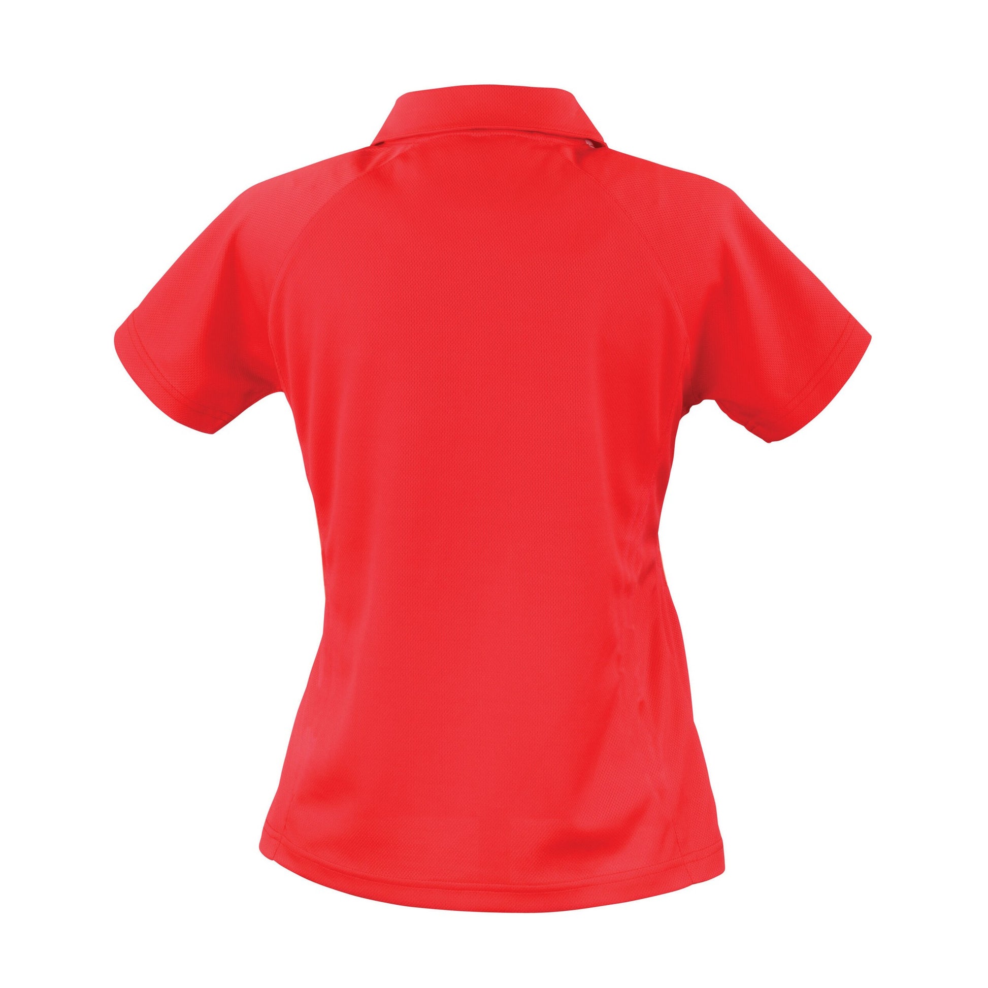Red-White - Back - Spiro Womens-Ladies Team Spirit Polo Shirt