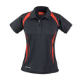 Black-Red - Front - Spiro Womens-Ladies Team Spirit Polo Shirt