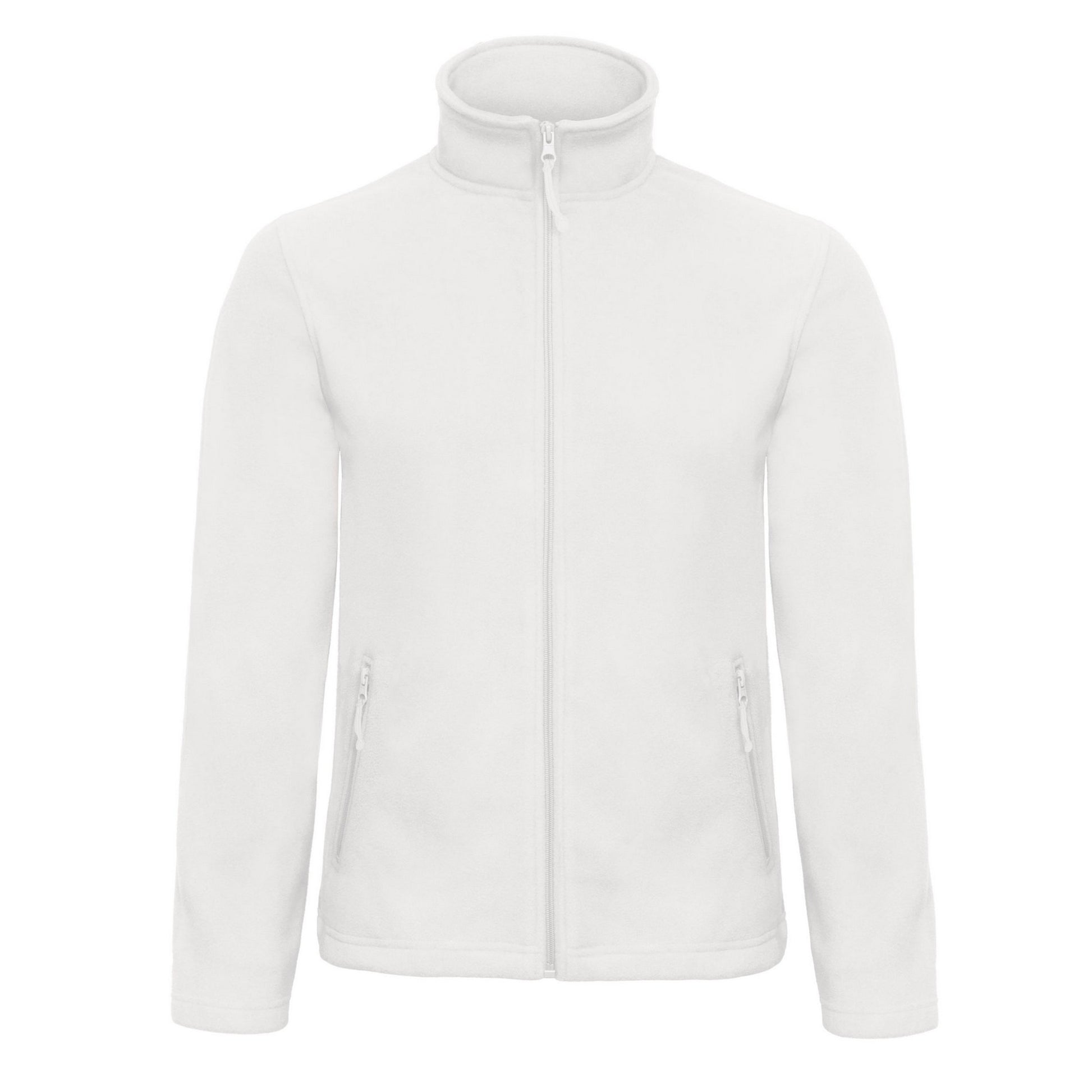 White - Front - B&C Mens ID.501 Fleece Jacket