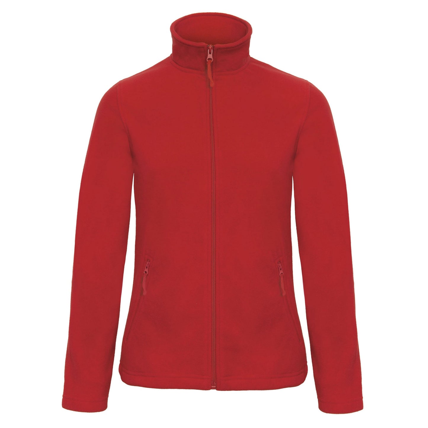 Red - Front - B&C Womens-Ladies ID.501 Fleece Jacket