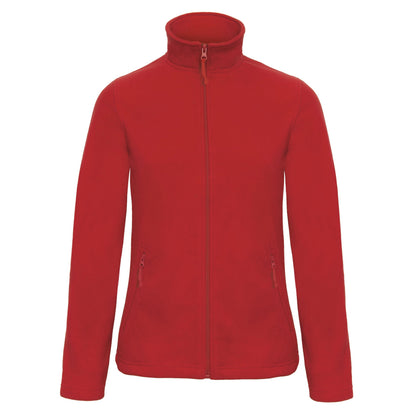 Red - Front - B&C Womens-Ladies ID.501 Fleece Jacket