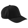 Black - Front - Beechfield Unisex Adult Urbanwear 6 Panel Baseball Cap