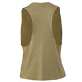 Olive Heather - Back - Bella + Canvas Womens-Ladies Racerback Cropped Tank Top