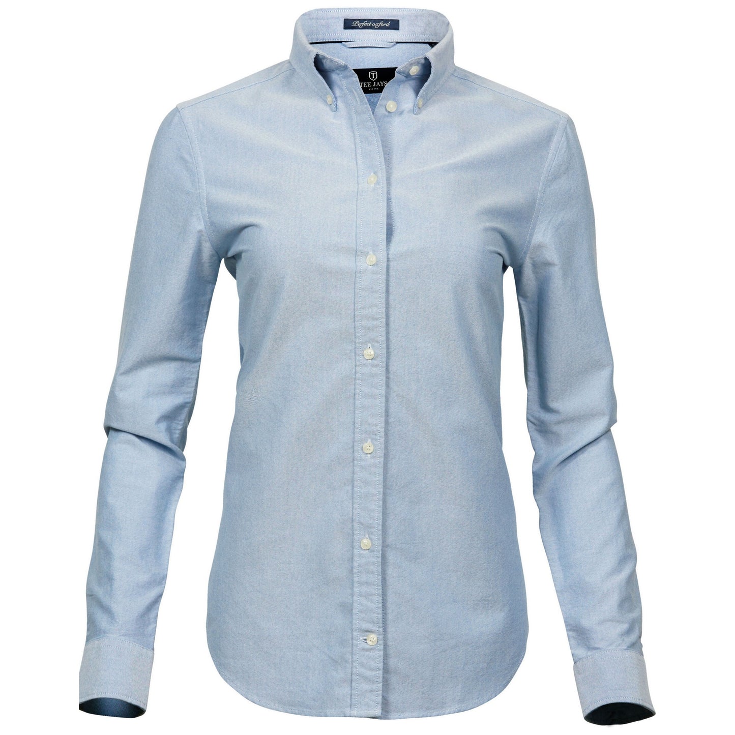 Light Blue - Front - Tee Jays Womens-Ladies Perfect Oxford Shirt