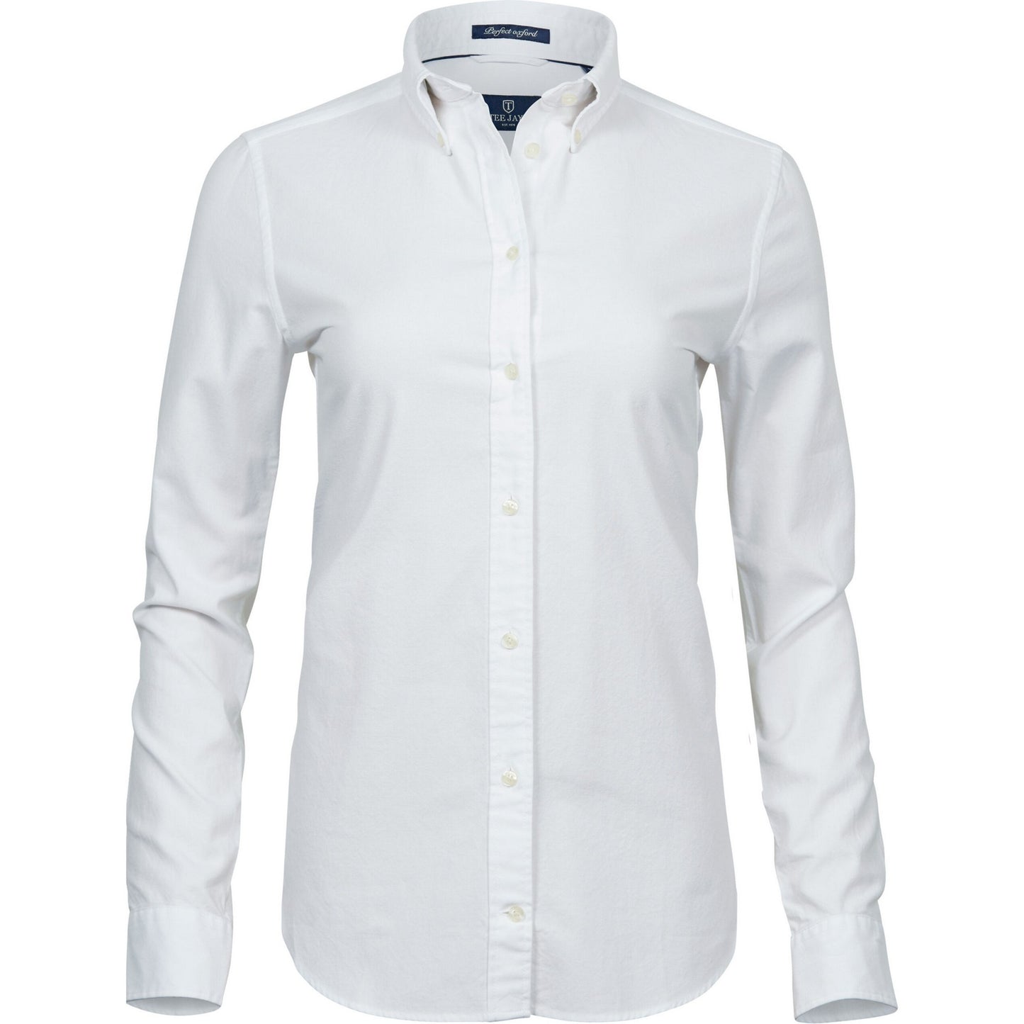 White - Front - Tee Jays Womens-Ladies Perfect Oxford Shirt