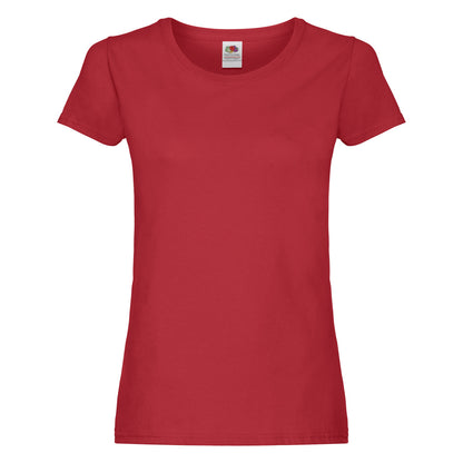 Red - Front - Fruit of the Loom Womens-Ladies T-Shirt
