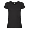Black - Front - Fruit of the Loom Womens-Ladies T-Shirt