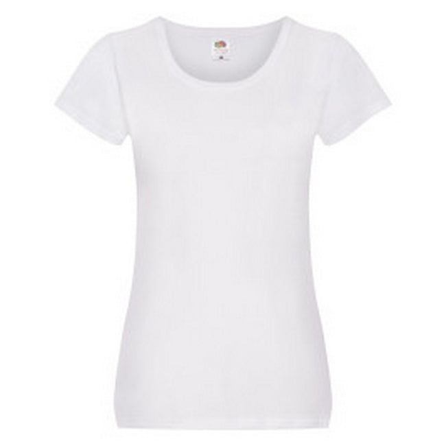 White - Front - Fruit of the Loom Womens-Ladies T-Shirt