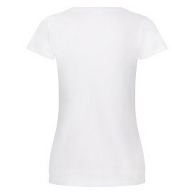 White - Back - Fruit of the Loom Womens-Ladies T-Shirt