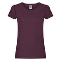 Burgundy - Front - Fruit of the Loom Womens-Ladies T-Shirt