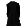 Solid Black - Back - Bella + Canvas Womens-Ladies Crop Racerback Tank Top