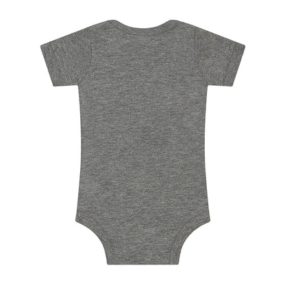 Athletic Heather Grey - Back - Bella + Canvas Baby Plain Jersey Short-Sleeved Babysuit