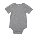 Athletic Heather Grey - Front - Bella + Canvas Baby Plain Jersey Short-Sleeved Babysuit
