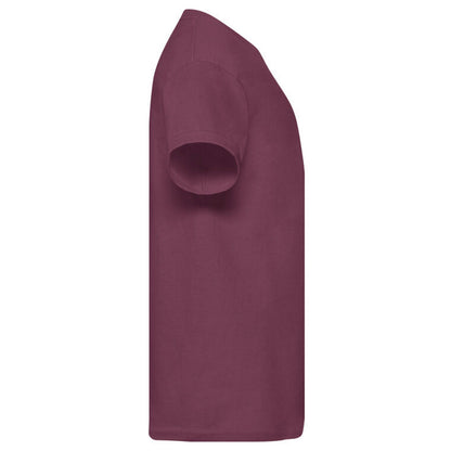 Burgundy - Side - Fruit of the Loom Childrens-Kids Original Cotton T-Shirt
