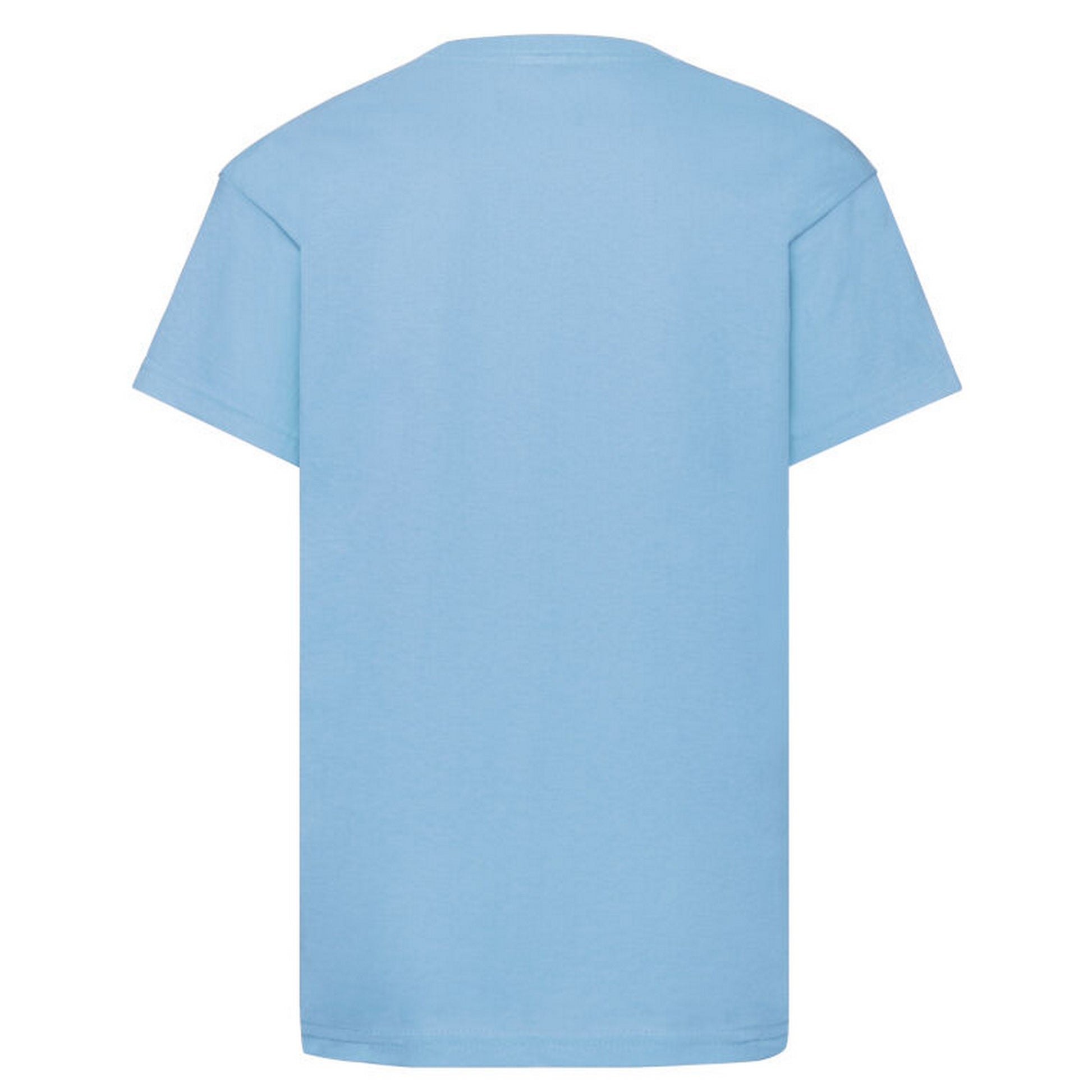 Sky Blue - Back - Fruit of the Loom Childrens-Kids Original Cotton T-Shirt
