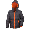 Black-Orange - Front - Result Core Childrens-Kids Padded Jacket