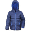 Navy-Royal Blue - Front - Result Core Childrens-Kids Padded Jacket