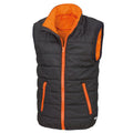 Black-Orange - Front - Result Core Childrens-Kids Padded Body Warmer