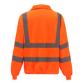 Orange - Back - Yoko Mens Hi-Vis Quarter Zip Sweatshirt