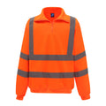 Orange - Front - Yoko Mens Hi-Vis Quarter Zip Sweatshirt