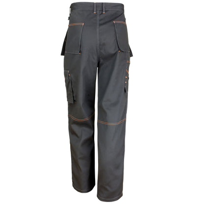 Black - Back - WORK-GUARD by Result Unisex Adult Lite X Holster Pocket Work Trousers