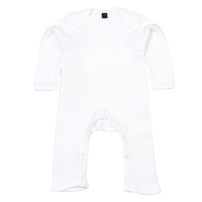White - Front - Babybugz Baby Long-Sleeved Babygrow