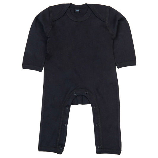Black - Front - Babybugz Baby Long-Sleeved Babygrow
