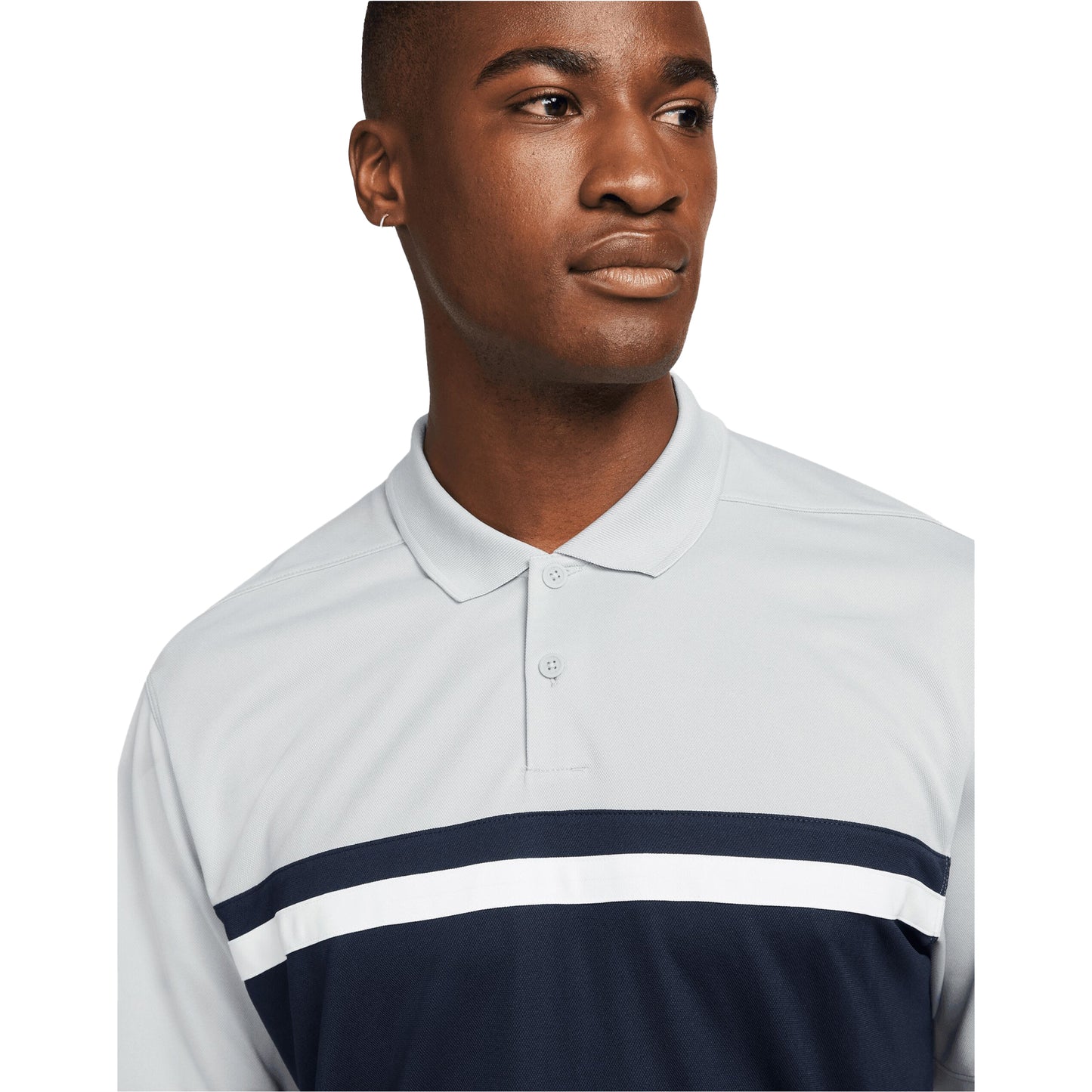 Light Smoke Grey-Obsidian Blue - Lifestyle - Nike Mens Victory Dri-FIT Golf Polo Shirt