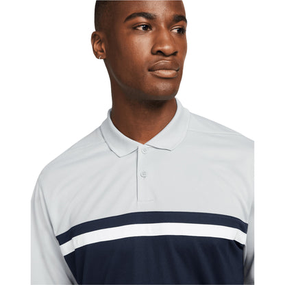Light Smoke Grey-Obsidian Blue - Lifestyle - Nike Mens Victory Dri-FIT Golf Polo Shirt