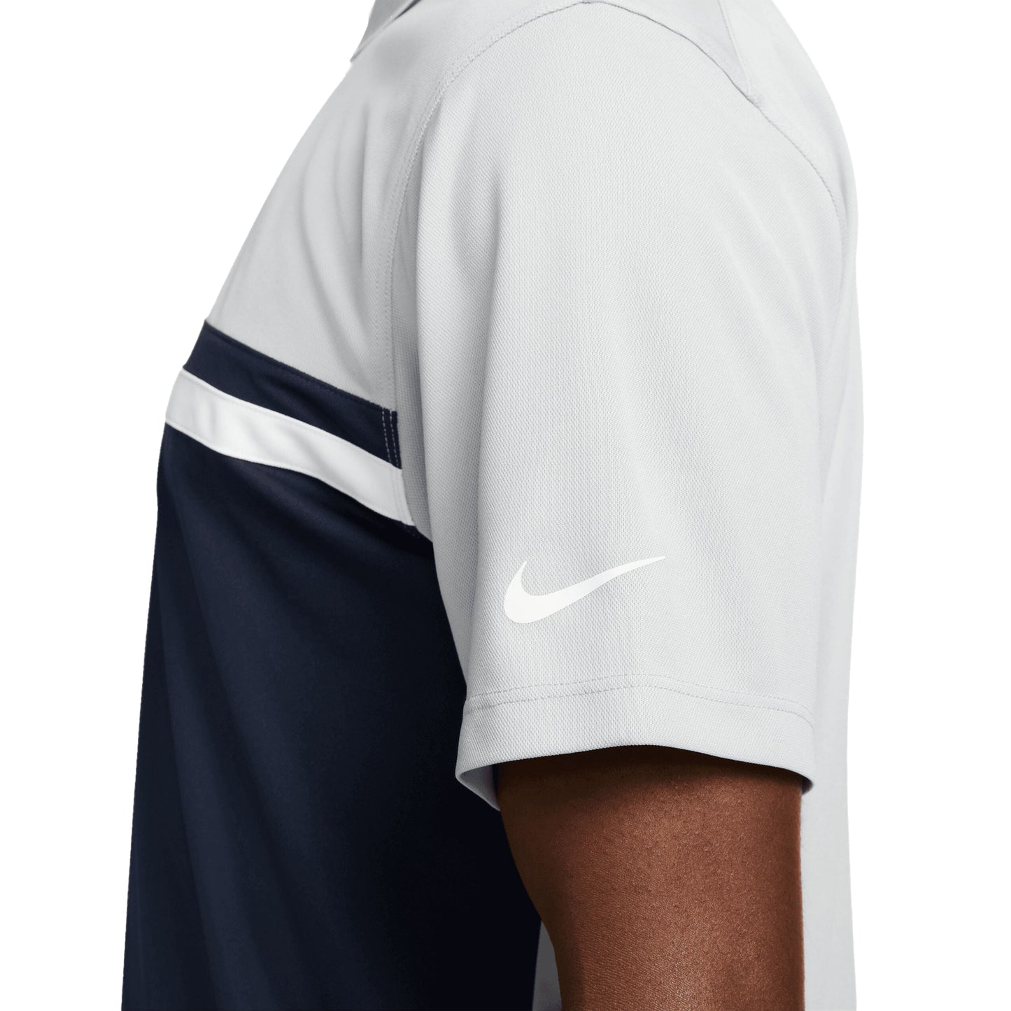 Light Smoke Grey-Obsidian Blue - Pack Shot - Nike Mens Victory Dri-FIT Golf Polo Shirt