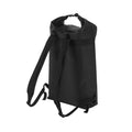 Black - Back - Bagbase Icon Roll Top Backpack
