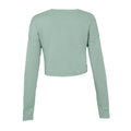 Dusty Blue - Back - Bella + Canvas Womens-Ladies Cropped Fleece Top