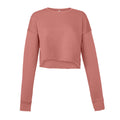 Mauve - Front - Bella + Canvas Womens-Ladies Cropped Fleece Top